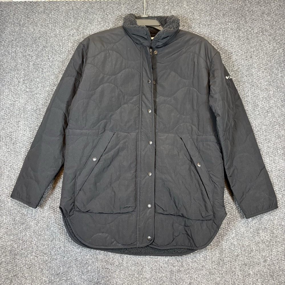 Columbia Women Birchwood Quilted Sherpa Lined Jacket Black Size Small NWT